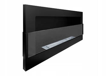 Біокамін з ароматерапією GMT 900 x 400 x 120 чорний матовий зі склом + 1 л палива у подарунок