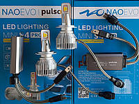 КОМПЛЕКТ: LED-лампы NAOEVO S4 H7 3000K/4300K/6500K Flip Chip/9-16V/30W/3600Lm 3-цветные желто- белые