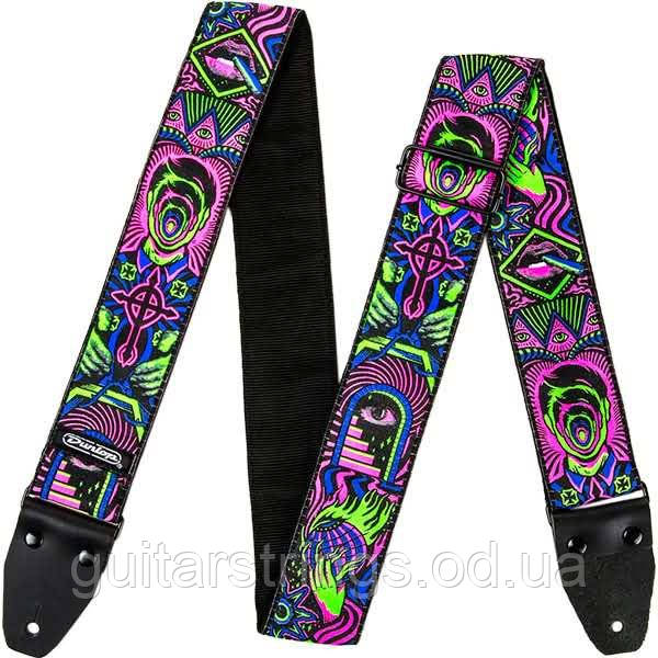 Ремінь гітарний Dunlop ILD02 I Love Dust Guitar Strap Vortex Black and White, фото 1