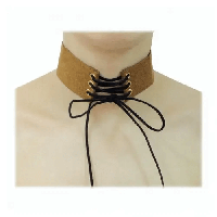 ЧОКЕР (CHOKER) ожерелье,колье на шею шнуровка коричневый