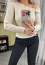 Жіноча кофточка з асиметричним вирізом і відкритим плечем (р. 42-46) 91043266, фото 7