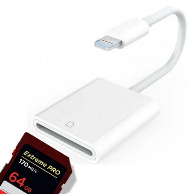 Перехідник для iPhone на SD Card Reader адаптер для iPad на картридер SD PAVLYSH (PA-43), фото 1