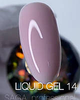 Liquid gel 14 Safa professional жидкий гель для наращивания ногтей объем 15 мл цвет бежевый