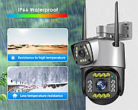Наружная камера видеонаблюдения с двойным объективом Wi-Fi V380 Pro