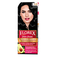 Стійка крем-фарба для волосся Florex КЕРАТИН 1.0 Чорний, 120 мл