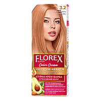 Стійка крем-фарба для волосся Florex КЕРАТИН 3.2 Карамель, 120 мл