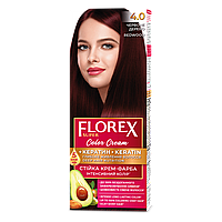 Стійка крем-фарба для волосся Florex КЕРАТИН 4.0 Червоне дерево, 120 мл