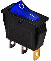 KCD3-101N BL/B 220V Переключатель 1-клавишный синий с подсветкой