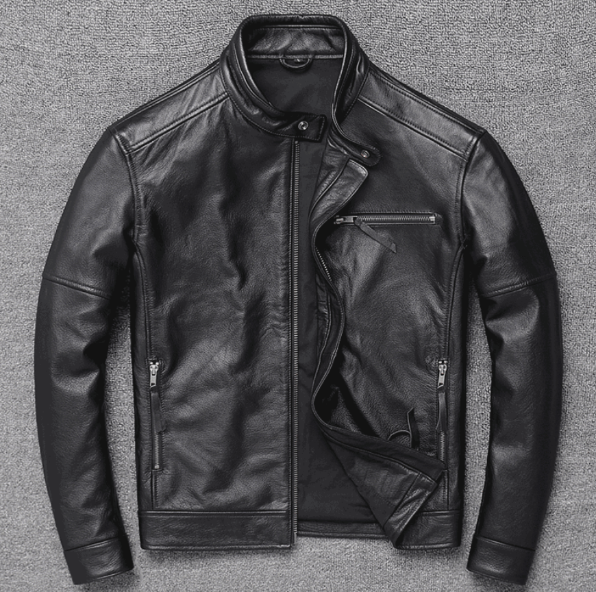 Шкіряна куртка чоловіча Urban Чорний. (1208), фото 1