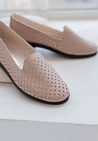 Шкіряні жіночі туфлі із перфорацією від українського виробника