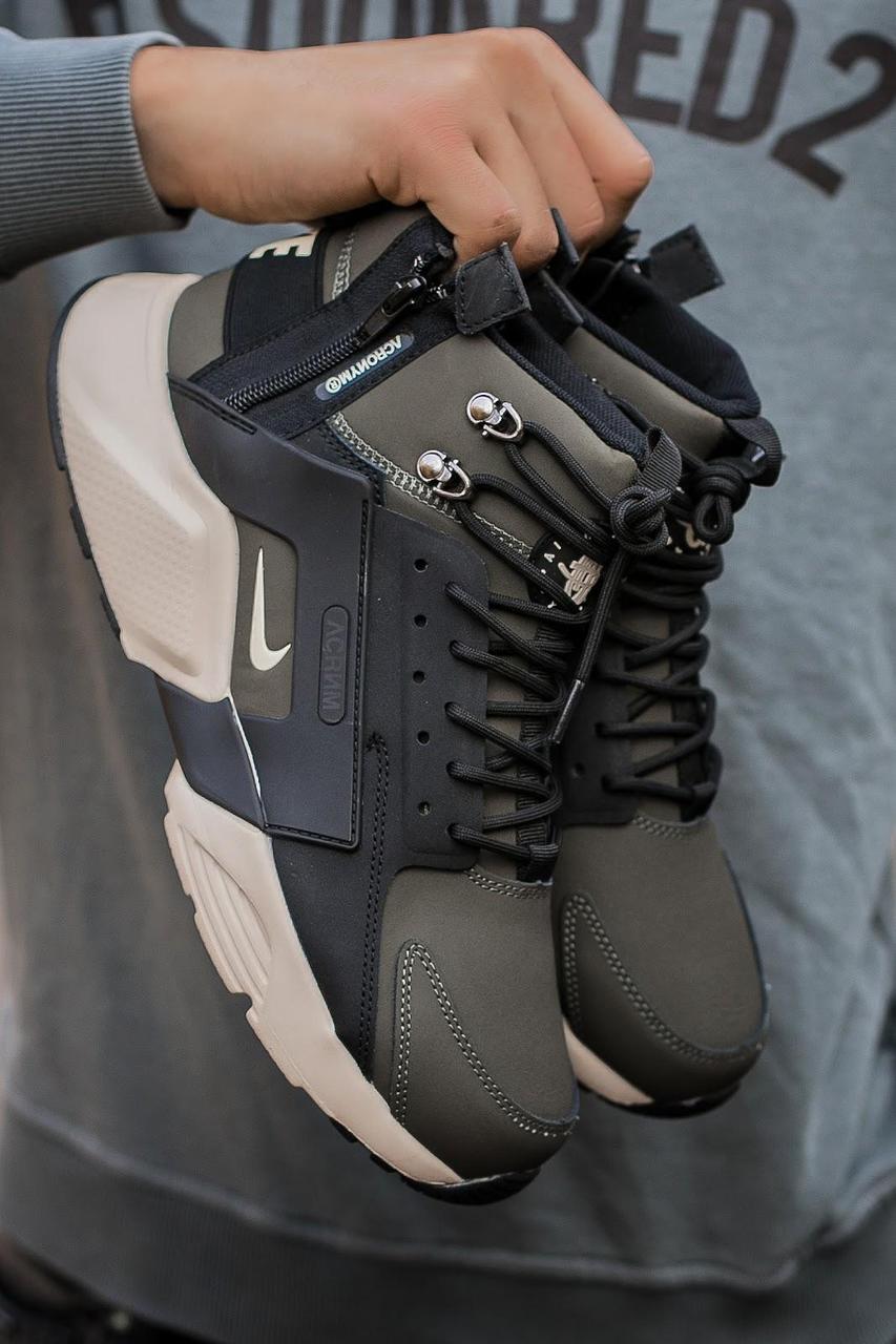 Huarache city top mid lea