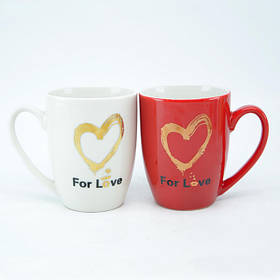 Керамічний кухоль Helios Для неї та для нього 340 мл (2628)