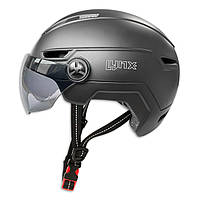 Велосипедный шлем Lynx Visor Pro черный размер L/XL