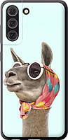 Чехол с принтом для Samsung Galaxy S21 FE / на самсунг галакси с21 фе с рисунком Модная лама