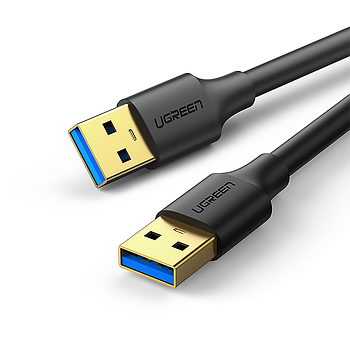 Кабель USB-A 3.0 Ugreen Male to Male AM/AM Cable 2м (чорний) US128