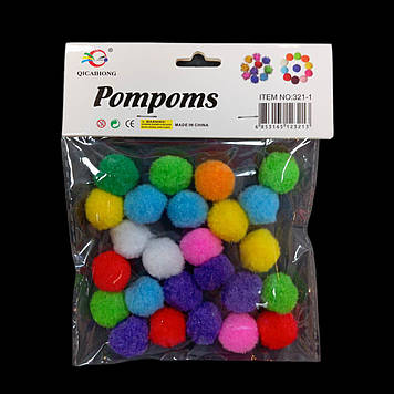Помпони-кульки (d=2 см), 25 шт