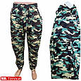 Штани чоловічі камуфляжні 48-54 трикотаж фліз, фото 3