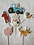 «Синій трактор» набiр iз цукрової мастики для кондитерських виробів, фото 3