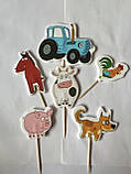 «Синій трактор» набiр iз цукрової мастики для кондитерських виробів, фото 2