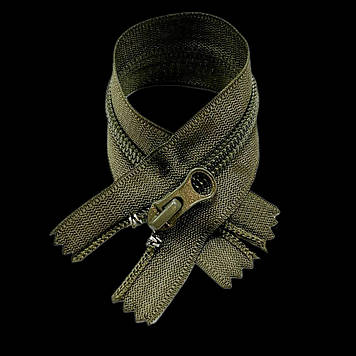 Блискавка брючна спіральна нероз'ємна СП7 20 см нейлон колір Хакі 514