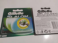 Сменные картриджи для бритья Gillette Slalom (5 шт.) с прочисткой