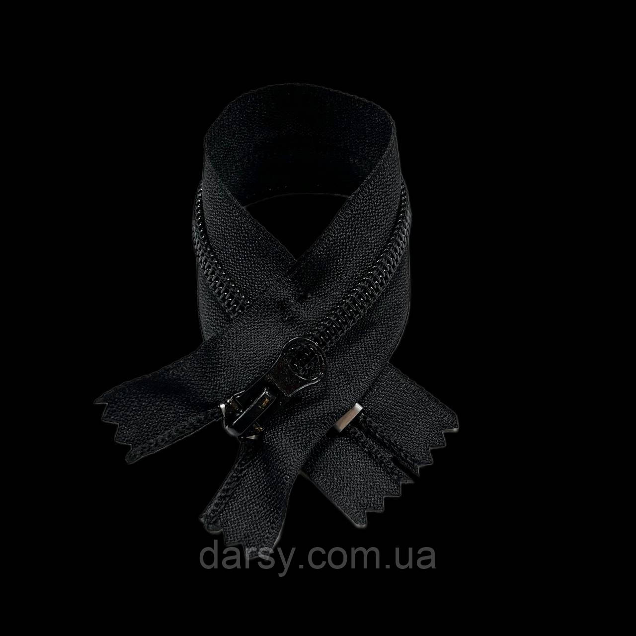 Спіральна блискавка не роз'ємна СП7 20 см нейлон колір Чорний, фото 1