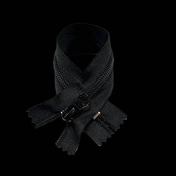 Спіральна блискавка не роз'ємна СП7 20 см нейлон колір Чорний