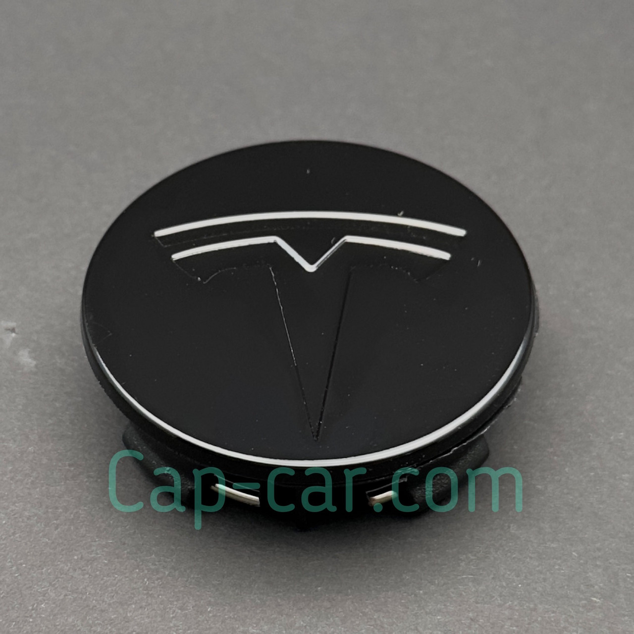 Ковпачок, заглушка для колісного диска Тесла. Tesla, чорний глянець. 57 мм.