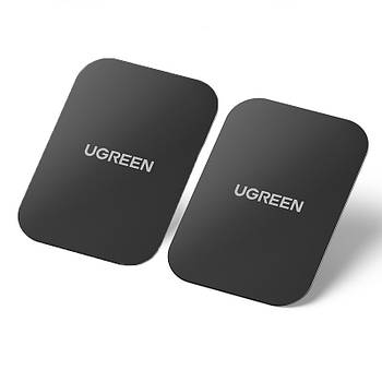 Металеві пластини для телефона прямокутні UGREEN Metal Plate for Magnetic Stand 2шт (чорний) LP123