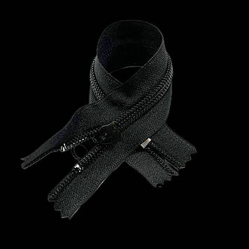 Спіральна блискавка реверсна не роз'ємна СП7 20 см нейлон колір Чорний