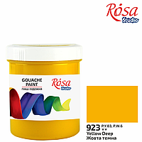 Краска гуашевая, Желтая темная, 100мл, ROSA Studio