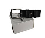 Чоловічий шкіряний ремінь "Vittoria" чорний, фото 4