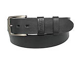 Чоловічий шкіряний ремінь "Vittoria" чорний, фото 2