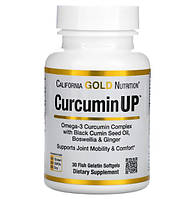 Curcumin UP комплекс омега-3, куркумина, босвелии для суставов California Gold Nutrition 30 капсул