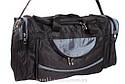 Чоловіча дорожня текстильна сумка 83-600 чорна, фото 3
