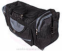 Чоловіча дорожня текстильна сумка  83-600 чорна, фото 4
