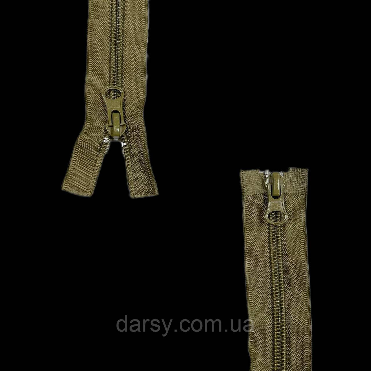 Блискавка спіральна  на 2 бігунка СП7/2 85 см нейлон колір Хакі 298, фото 1