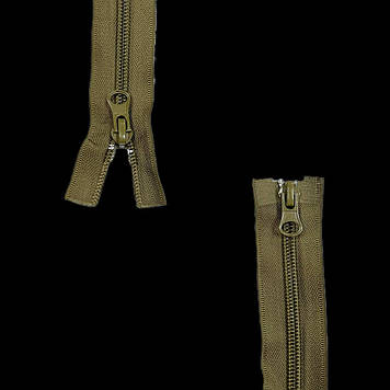 Спіральна блискавка на 2 бігунка  СП7 85 см нейлон колір Хакі 298