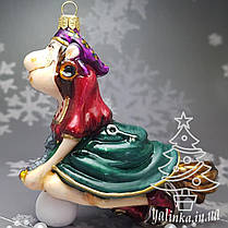Скляна ялинкова іграшка Набор Баба Яга и избушка Komozja Family Santa Claus, фото 6