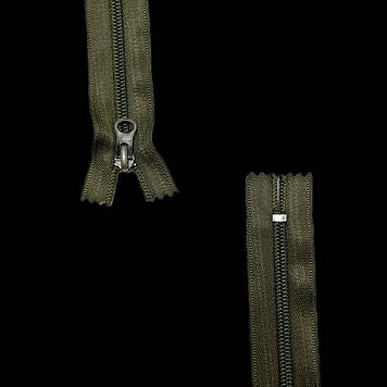 Спіральна блискавка  СП7 30 см нейлон колір Хакі 514