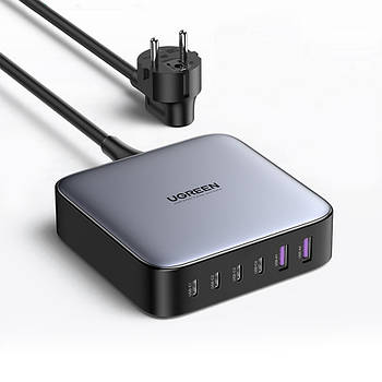 МЗП для швидкої зарядки UGREEN Nexode 200W GaN Desktop Charger 2USB+4Type-C (сірий) CD271