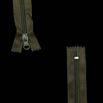 Спіральна блискавка  СП7 50 см нейлон колір Хакі 514