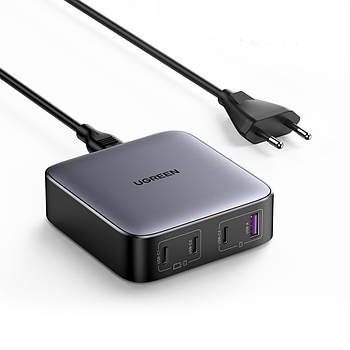 МЗП для швидкої зарядки UGREEN Nexode 100W GaN Desktop Charger 1USB+3Type-C (сірий) CD328