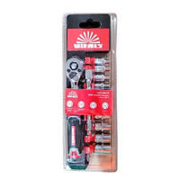 Набір головок торцевих з тріскачкою 1/4″ Vitals Master 186172