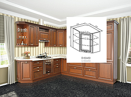 Тумба верхня кутова В 60x60 Роксана Світ Меблів