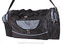 Чоловіча дорожня текстильна сумка 83-70 чорна, фото 2