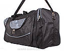 Чоловіча дорожня текстильна сумка 83-70 чорна, фото 3