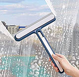 Щітка для миття вікон та скла 3 в 1, Прилад для важкодоступних місць 15832, фото 2