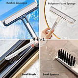 Щітка для миття вікон та скла 3 в 1, Прилад для важкодоступних місць 15832, фото 5