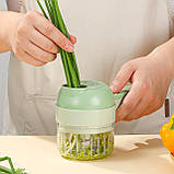 Портативна овочерізка подрібнювач 4в1 Food Chopper для фруктів та овочів, фото 7